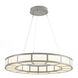 Carlyle LED 35.5 inch Beige Silver Chandelier Ceiling Light in Metallic Beige Silver, Metro