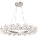 Blossom LED 36 inch Beige Silver Chandelier Ceiling Light in Metallic Beige Silver, 2700K LED, Radial Ring
