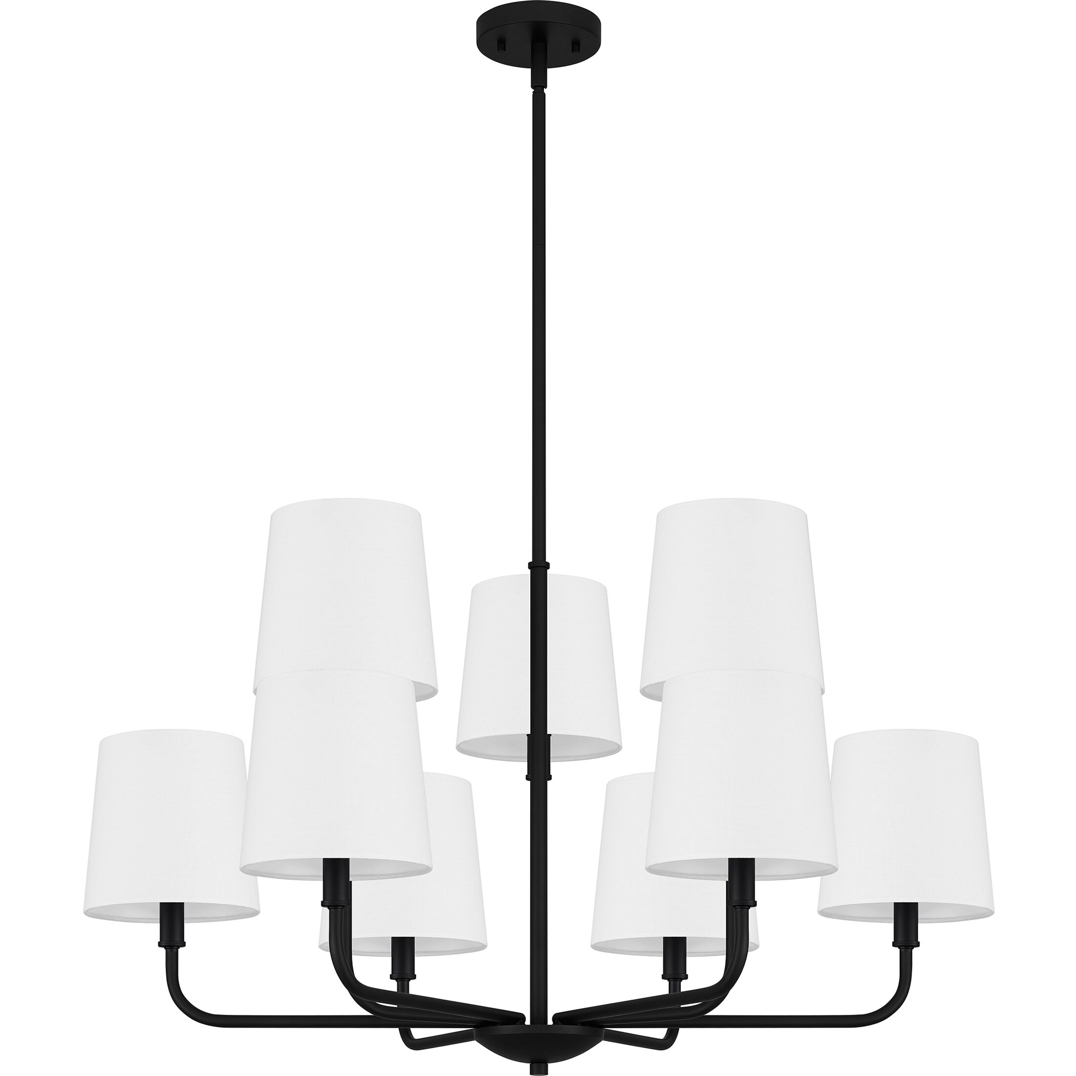 Gallagher 9 Light 32 inch Matte Black Chandelier Ceiling Light