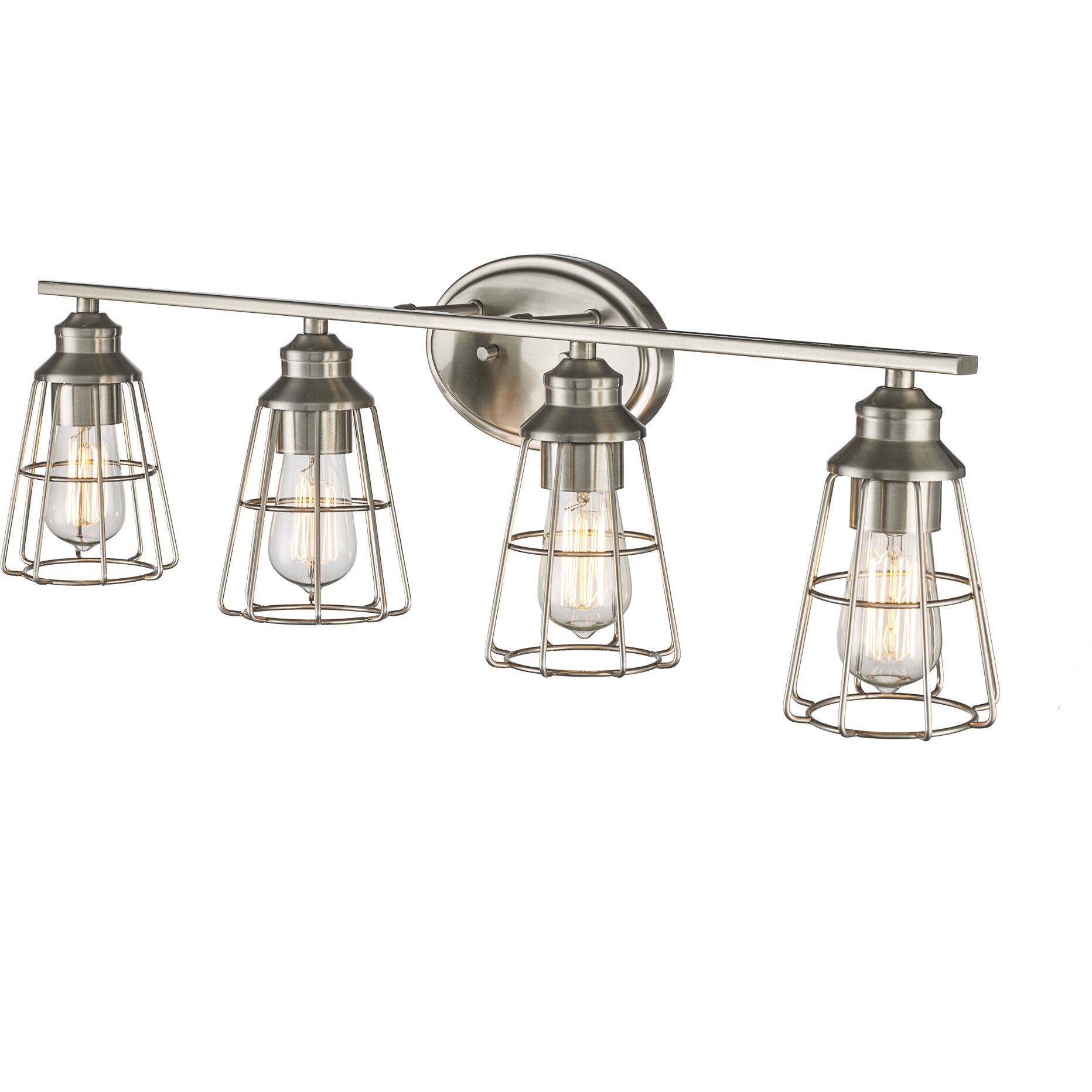 Solution 4 Light 32 inch Brushed Nickel Vanity Bar Wall Light