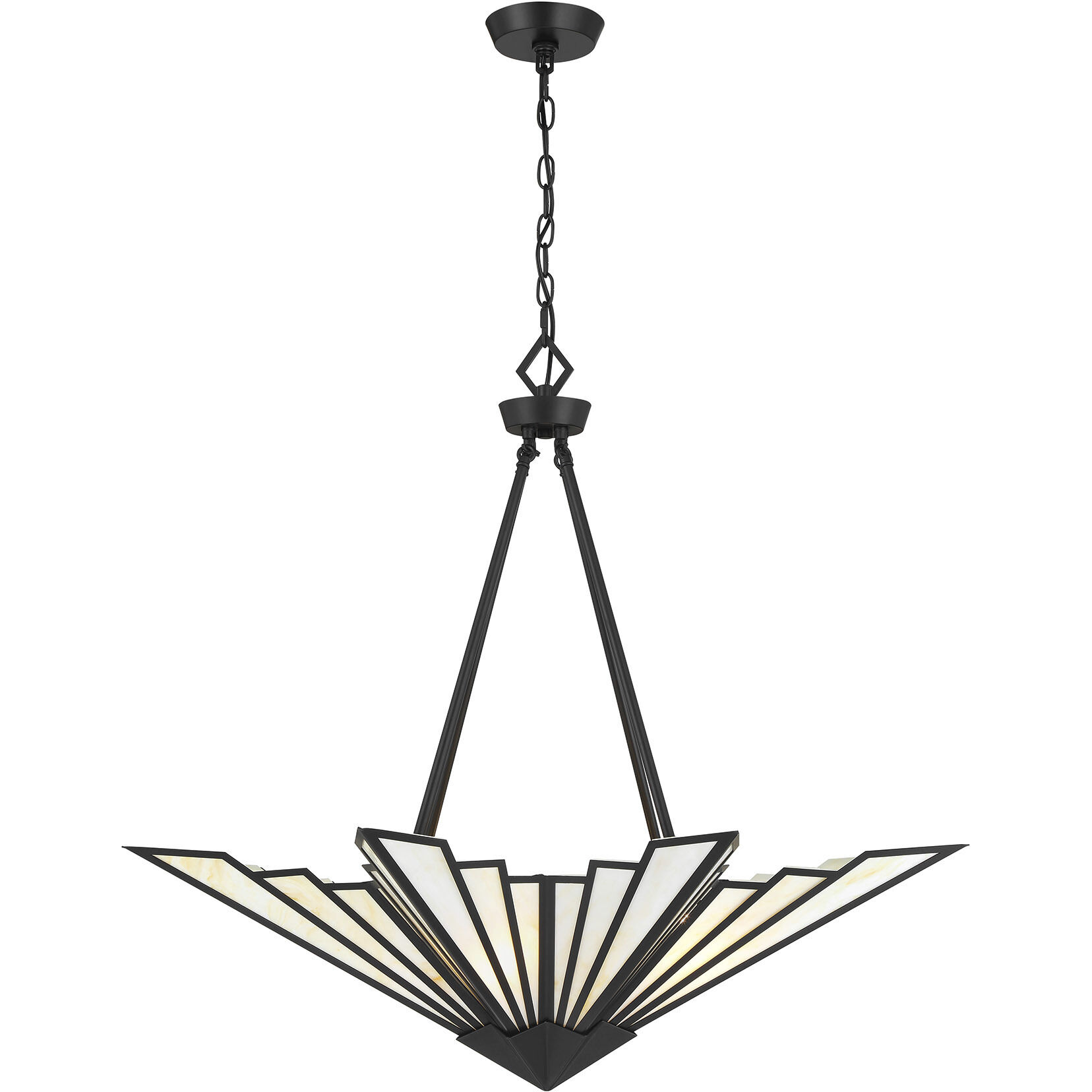 Rivage 4 Light 36 inch Matte Black Pendant Ceiling Light