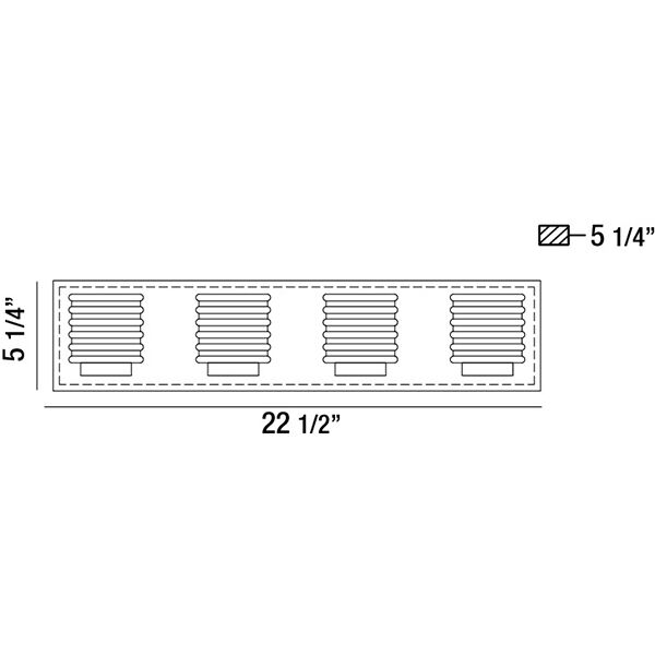 Ancona LED 23 inch Chrome Vanity Light Wall Light