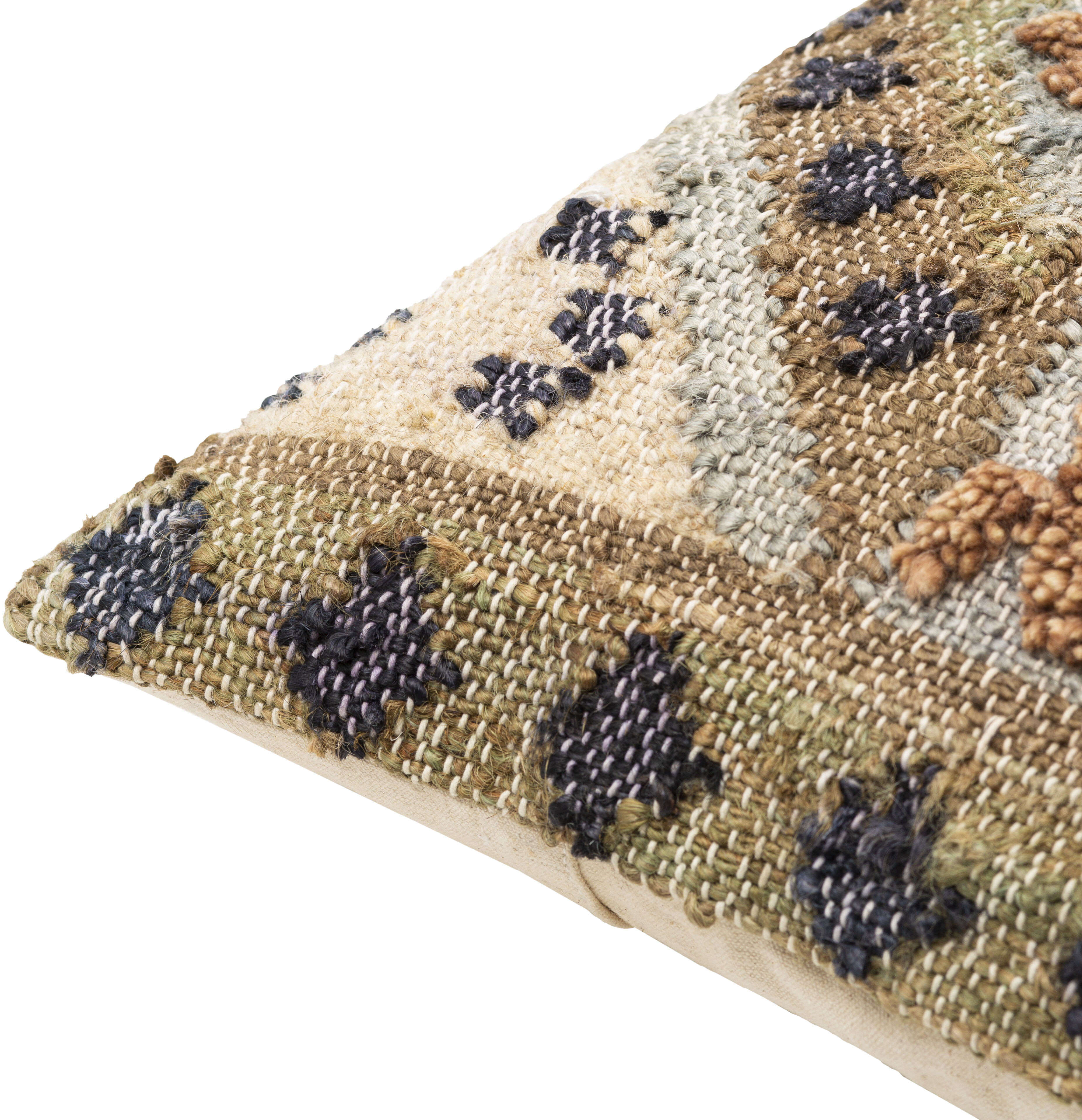 Luanda 20 inch Dark Brown Pillow Kit in 20 x 20, Square