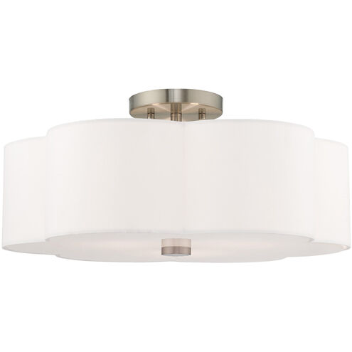 Chelsea 3 Light 18 inch Brushed Nickel Semi-Flush Mount Ceiling Light