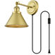 Blaise 1 Light 7 inch Brass Plug In Wall Sconce Wall Light