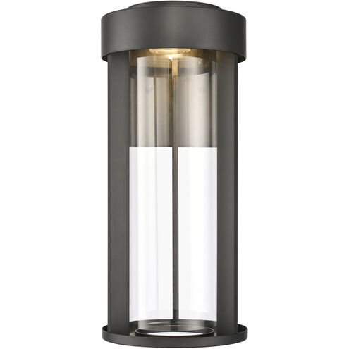 Brillis LED 16 inch Matte Black Outdoor Wall Sconce