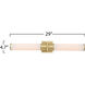 Positano LED 29 inch Satin Brass Bathroom Vanity Wall Light in Satin White
