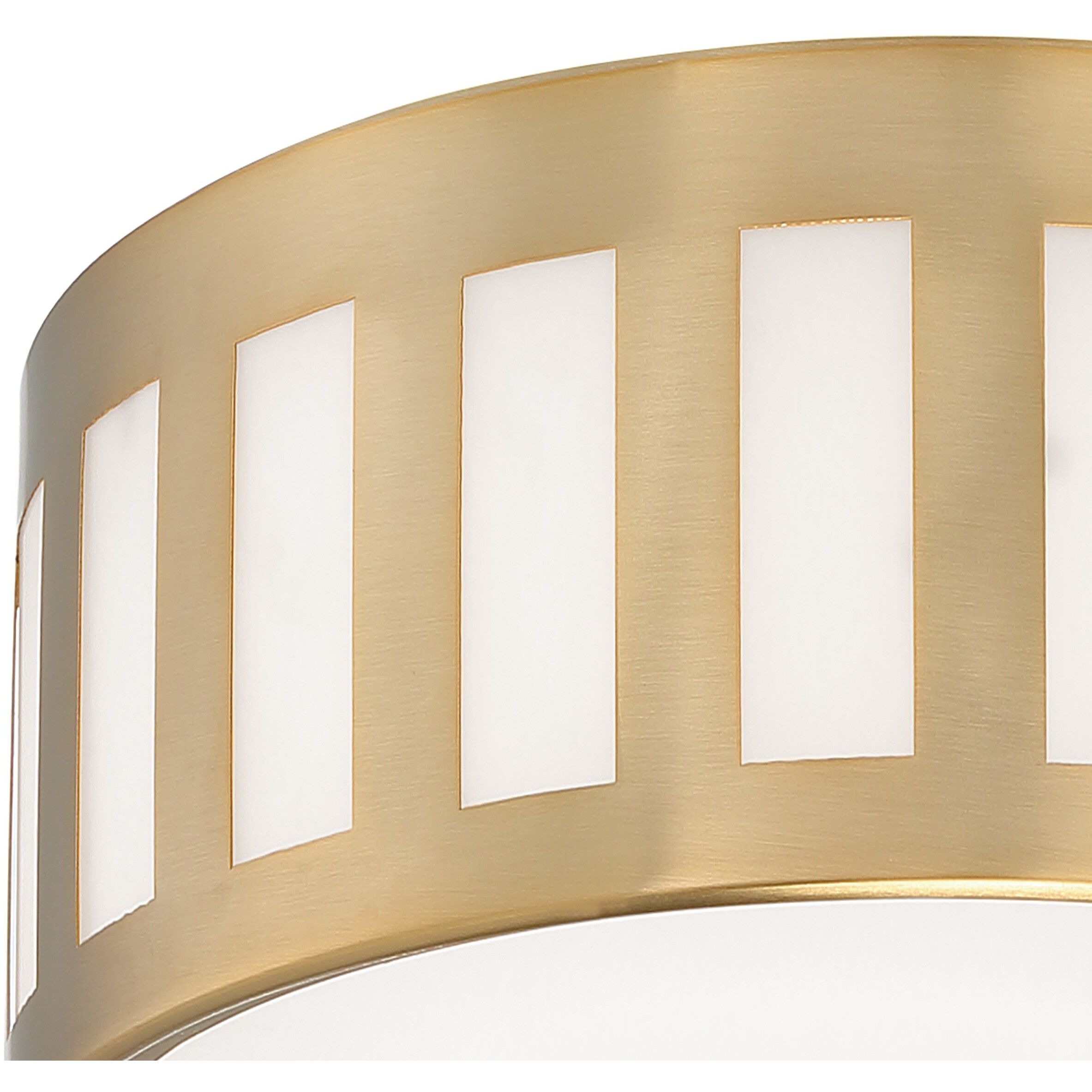 Kendal 3 Light 14 inch Vibrant Gold Flush Ceiling Light