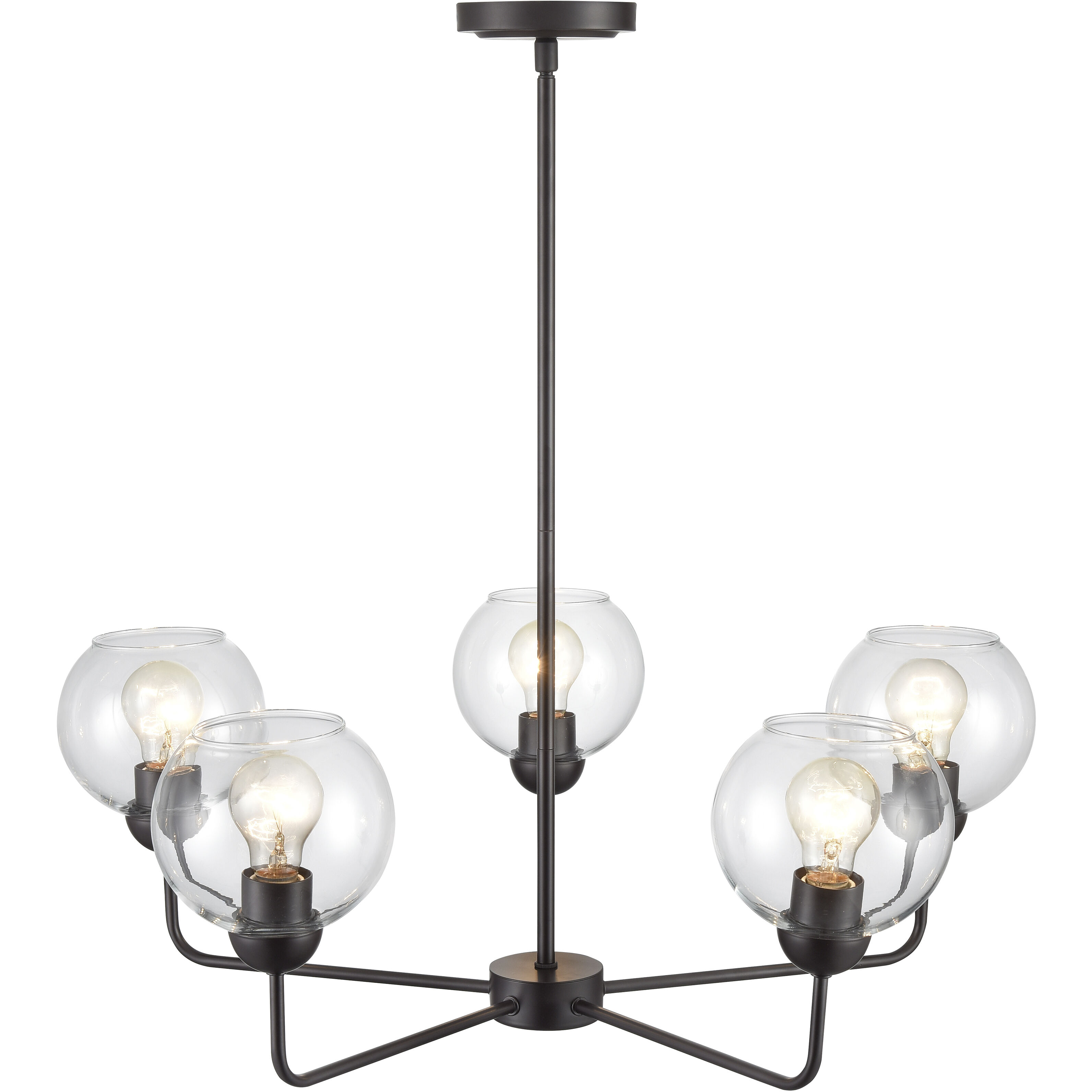 Boman 5 Light 28 inch Oil Rubbed Bronze Chandelier Ceiling Light