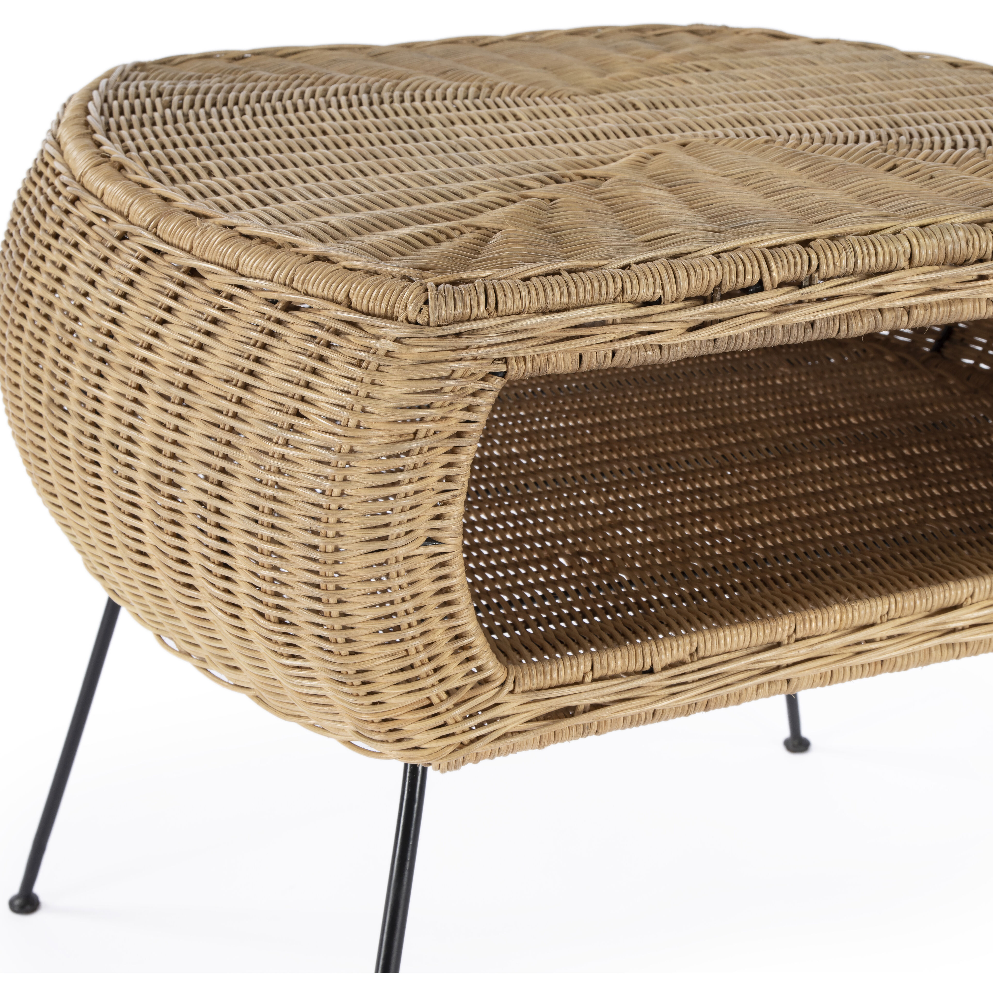 Coralitta Rattan End Table in Light Brown