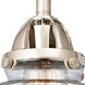 Nouveau 2 Small Canton 1 Light 5 inch Polished Nickel Sconce Wall Light in Seedy Glass