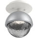 Cabochon Sconce & Flush Mount Wall Light in Smoke, 2700K LED, Salt White with Classic Silver