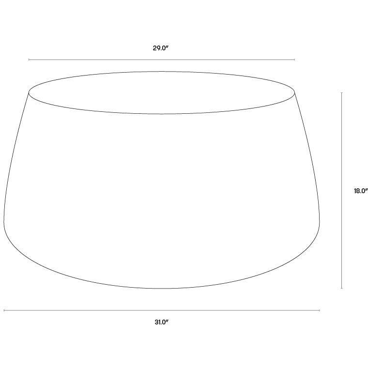 Aries 31 X 18 inch Black Ombre Outdoor Coffee Table
