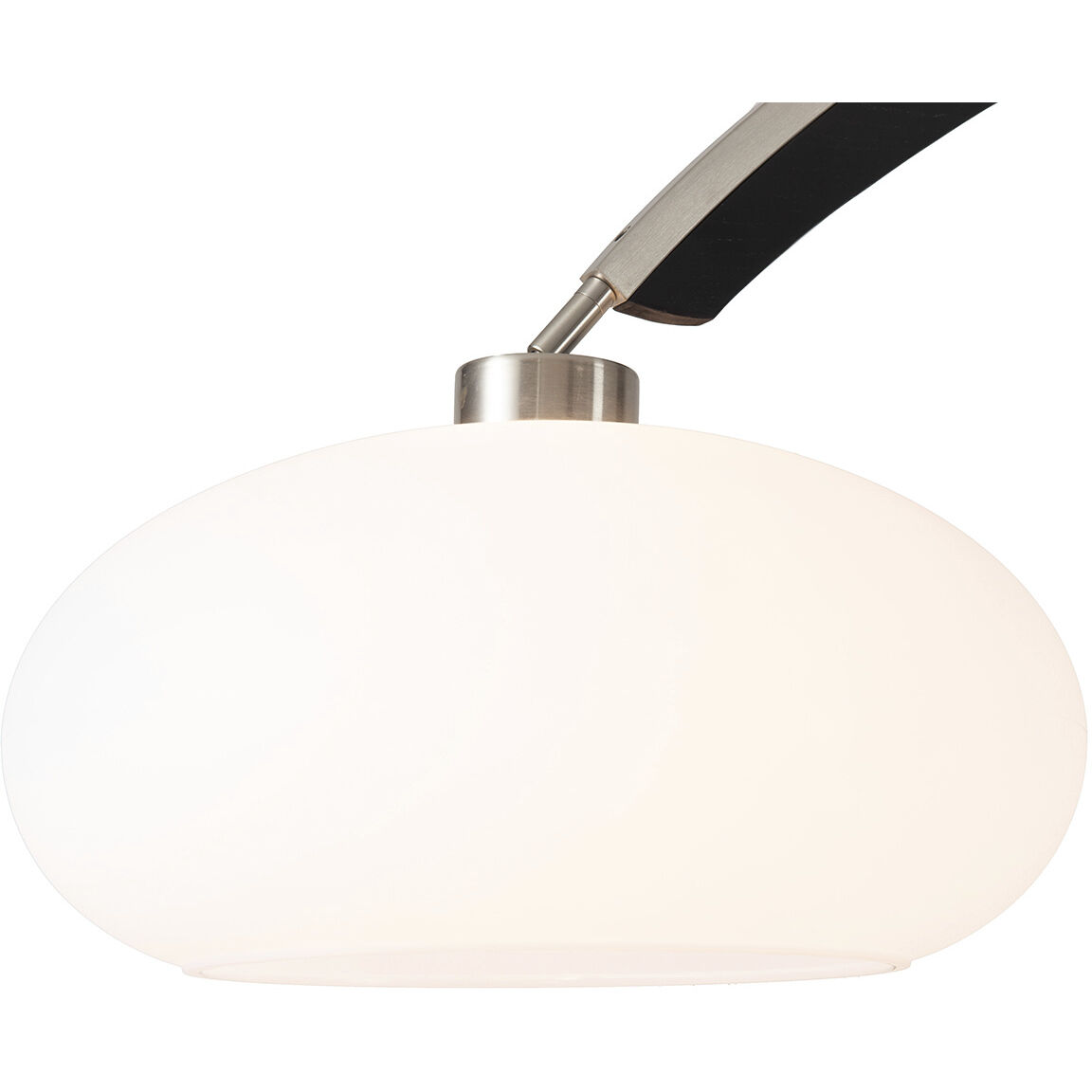 Vaulted 86 inch 100.00 watt Satin Nickel and Espresso with Black Arc Floor Lamp Portable Light