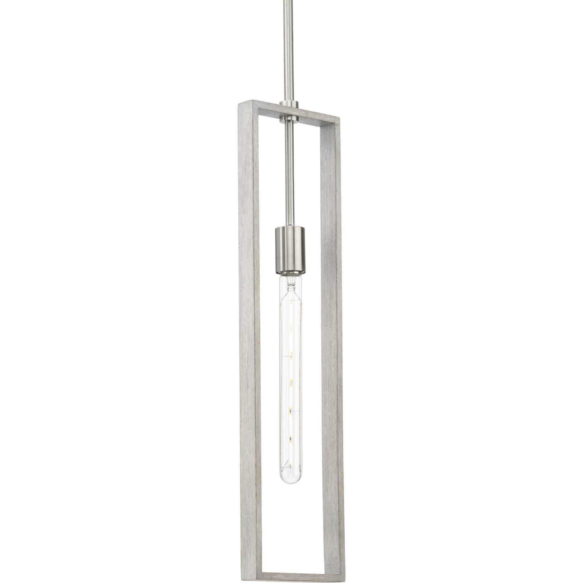 Boundary 1 Light 6 inch Brushed Nickel Pendant Ceiling Light, Design Series