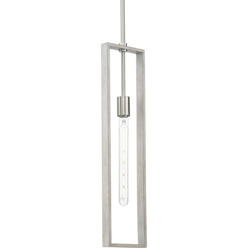 Boundary 1 Light 6 inch Brushed Nickel Pendant Ceiling Light, Design Series