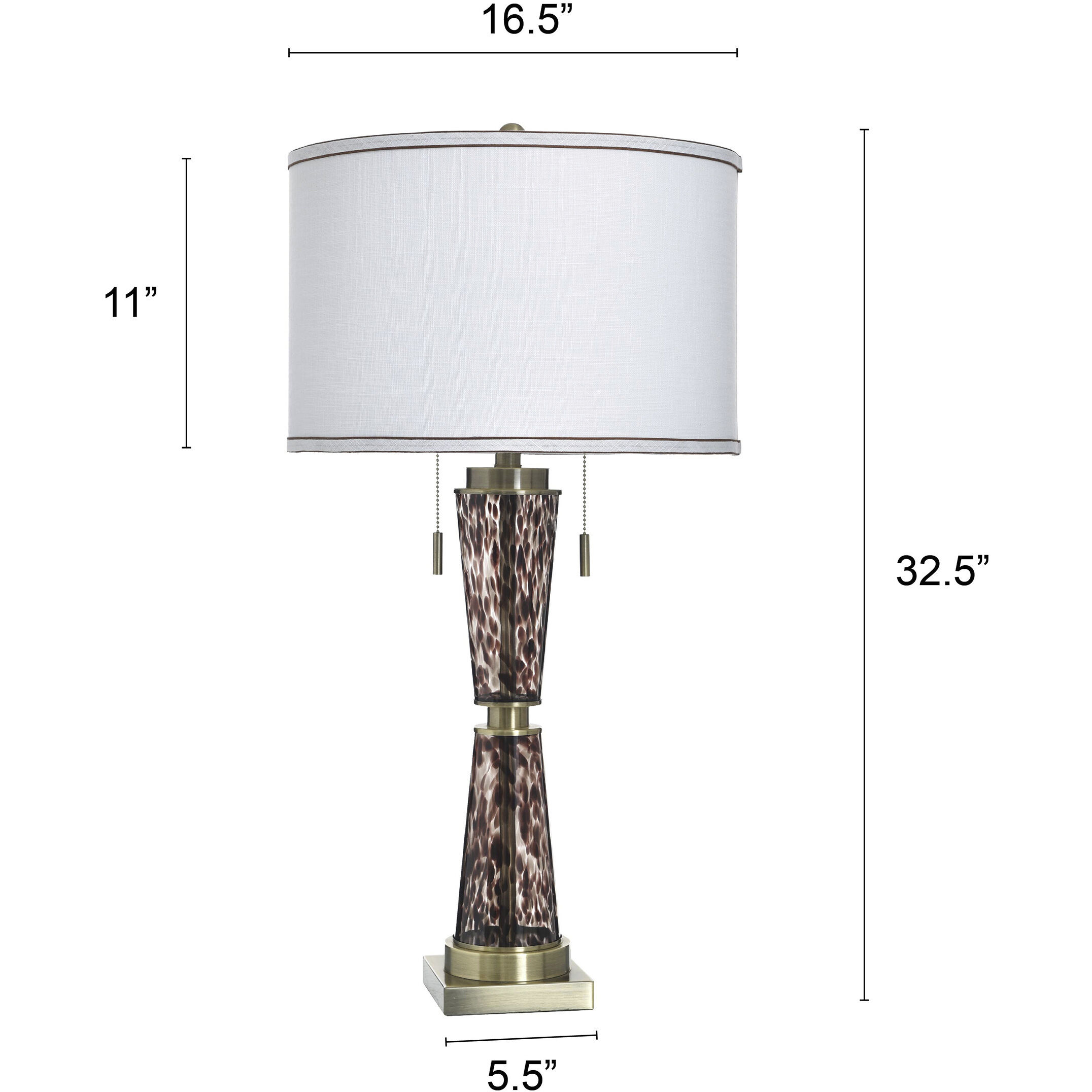 Trabzon 32.5 inch 60 watt Trabzon Gold and White Table Lamp Portable Light
