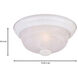 Decorative 3 Light 15 inch White Flushmount Ceiling Light in White Alabaster, Large