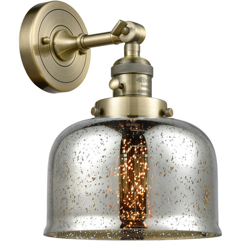 Franklin Restoration Large Bell LED 8 inch Antique Brass Sconce Wall Light, Franklin Restoration