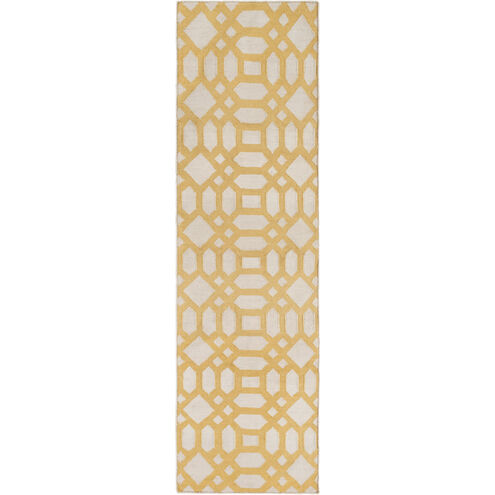 Lagoon 96 X 30 inch Bright Yellow, Ivory Rug