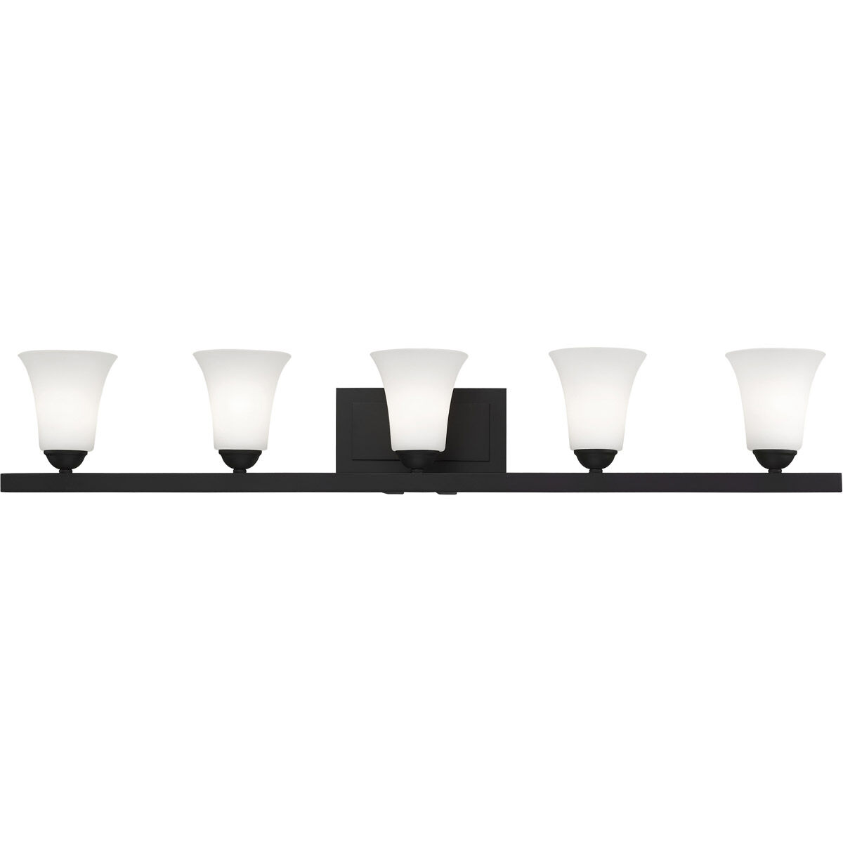 Ridgedale 5 Light 43 inch Black Bath Vanity Wall Light
