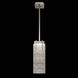 Terra 2 Light 7.75 inch Silver Pendant Ceiling Light in Rake Cast Glass