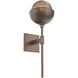 Cabochon LED 7.7 inch Burnished Bronze Sconce Wall Light in 2700K LED, Belvedere