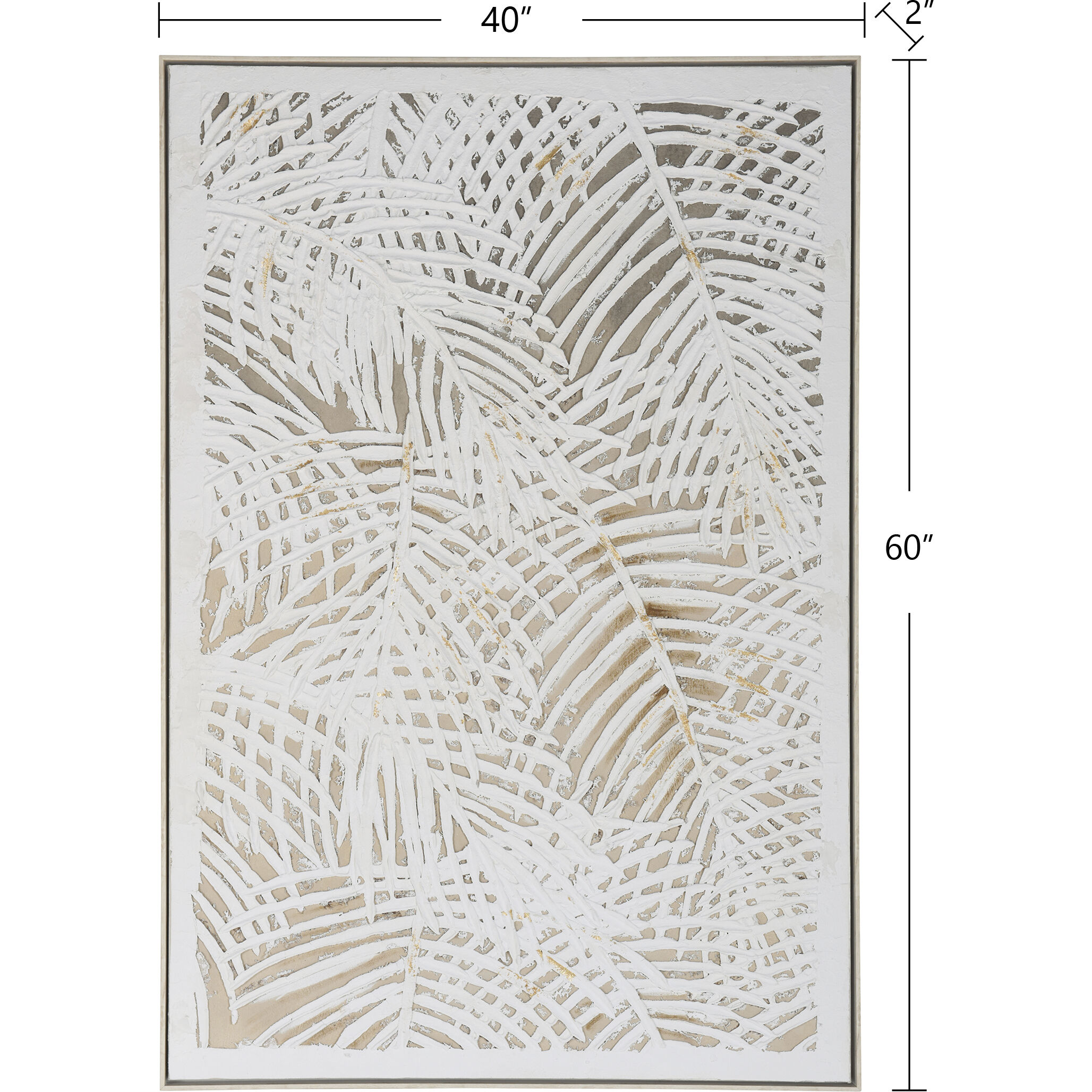 Palm Leaves Cream Wall Art