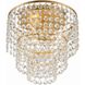 Gabrielle 3 Light 14 inch Antique Gold Flush Ceiling Light