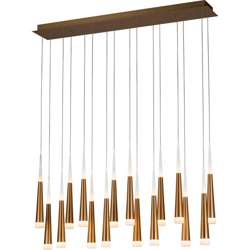 Meteor LED 8 inch Brushed Gold Multi Pendant Ceiling Light