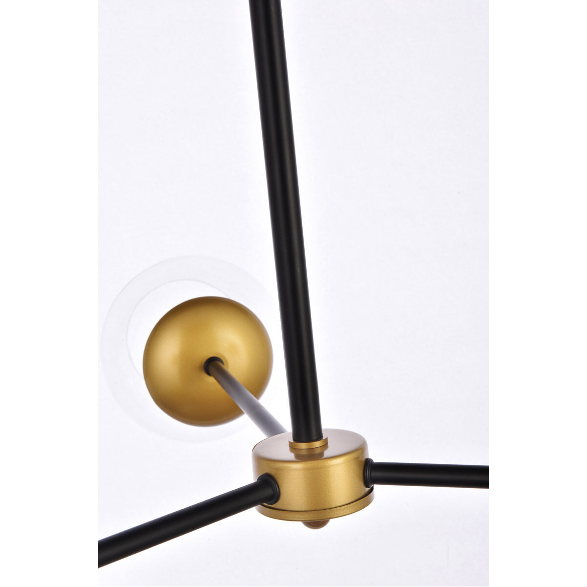 Briggs 3 Light 32 inch Black and Brass Pendant Ceiling Light
