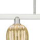 Preston Island Light Ceiling Light in Brushed Satin Nickel, Mercury Glass