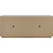 Arik Alder Wood and White Marble and Antique Brass 4 Door Cabinet