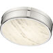Anders LED 15 inch Polished Nickel Flush Mount Ceiling Light
