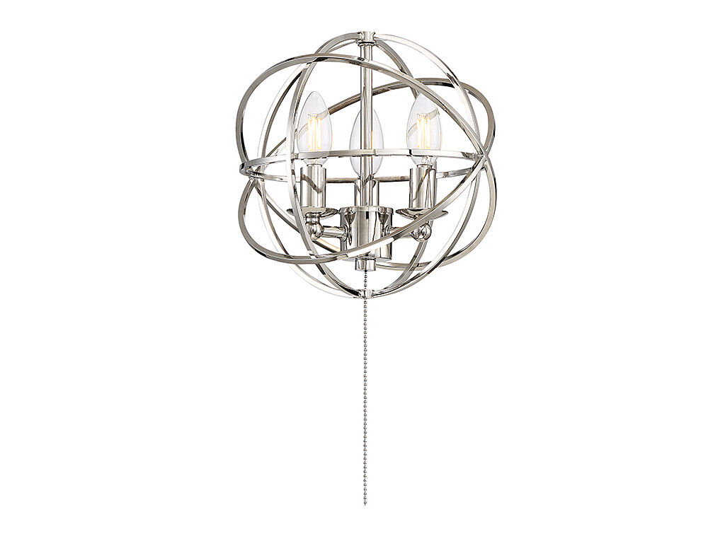 North LED Polished Chrome Fan Light kit in Polished Nickel