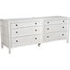 Hampton White Wash Dresser, 6 Drawer