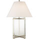 J. Randall Powers Cameron 28 inch 150 watt Crystal Table Lamp Portable Light in Linen