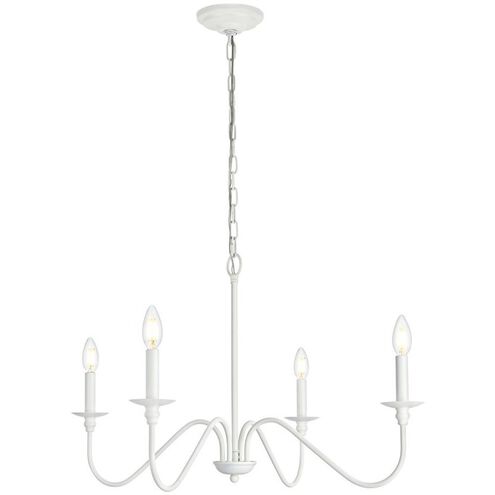 Rohan 4 Light 30 inch White Chandelier Ceiling Light
