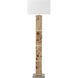 Cahill 63 inch 150 watt Natural Burl and Polished Nickel Floor Lamp Portable Light