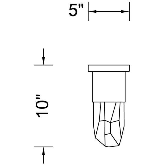 Ore LED 5 inch True Brass Wall Sconce Wall Light