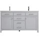 Lewis 60 X 22 X 34 inch Grey Vanity Sink Set