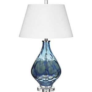 Gush 29 inch 150.00 watt Blue with Clear Table Lamp Portable Light