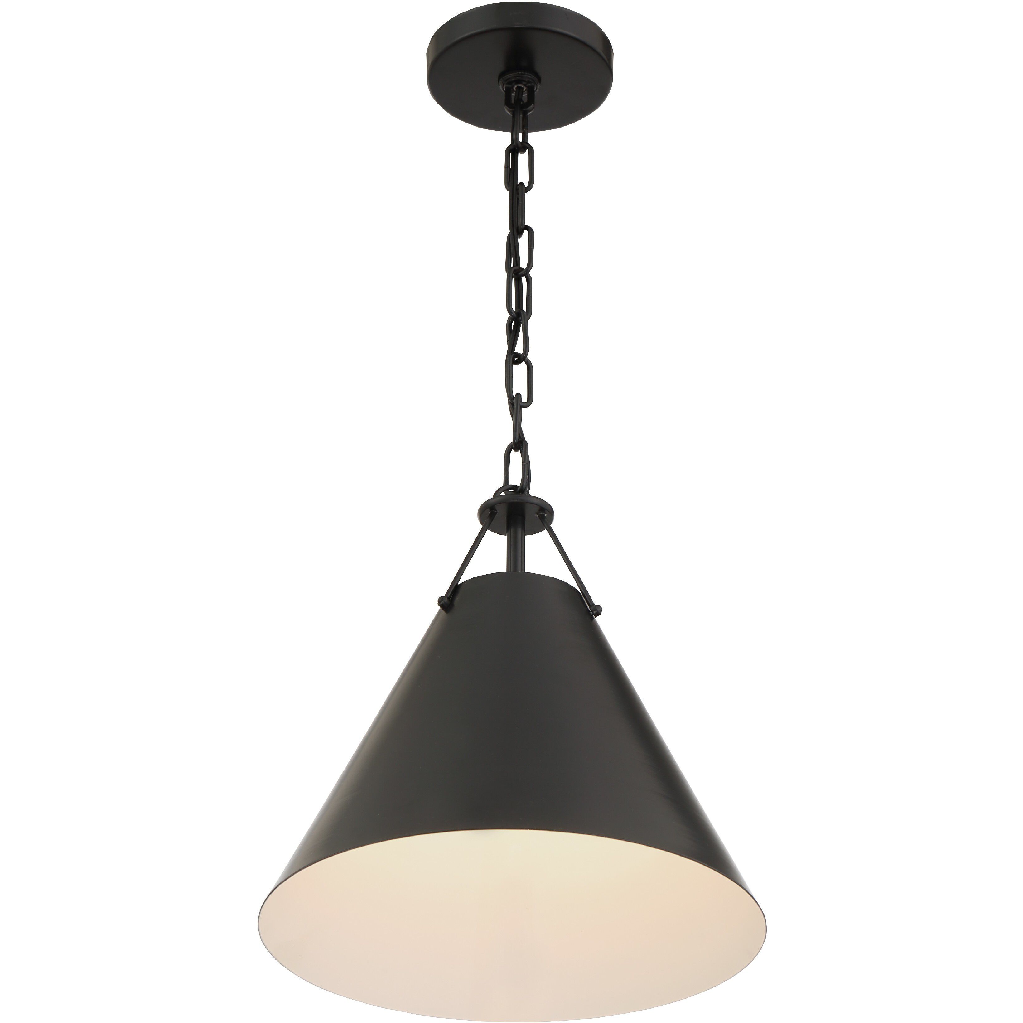 Xavier 1 Light 12 inch Matte Black Mini Pendant Ceiling Light