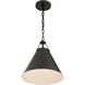 Xavier 1 Light 12 inch Matte Black Mini Pendant Ceiling Light
