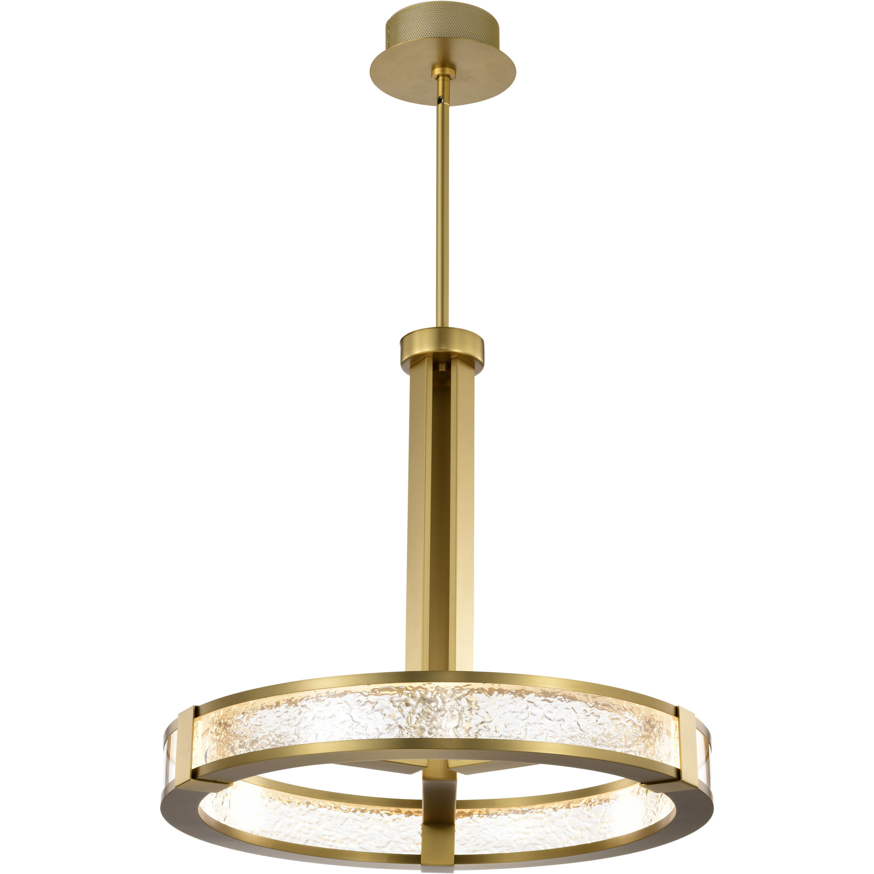Darrow LED 24 inch Vintage Brass Pendant Ceiling Light