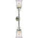 Franklin Restoration Canton LED 16.5 inch Brushed Satin Nickel Bath Vanity Light Wall Light in Seedy Glass, Franklin Restoration