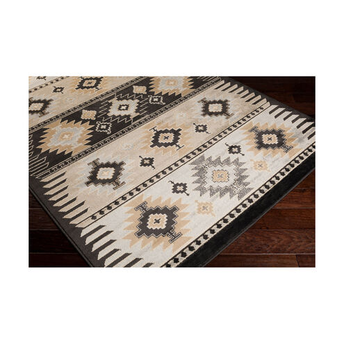 Paramount 114.17 X 78.74 inch Gray/Charcoal/Tan/Light Beige Machine Woven Rug in 7 x 9, Rectangle