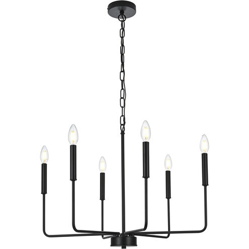 Willa 6 Light 26 inch Black Pendant Ceiling Light
