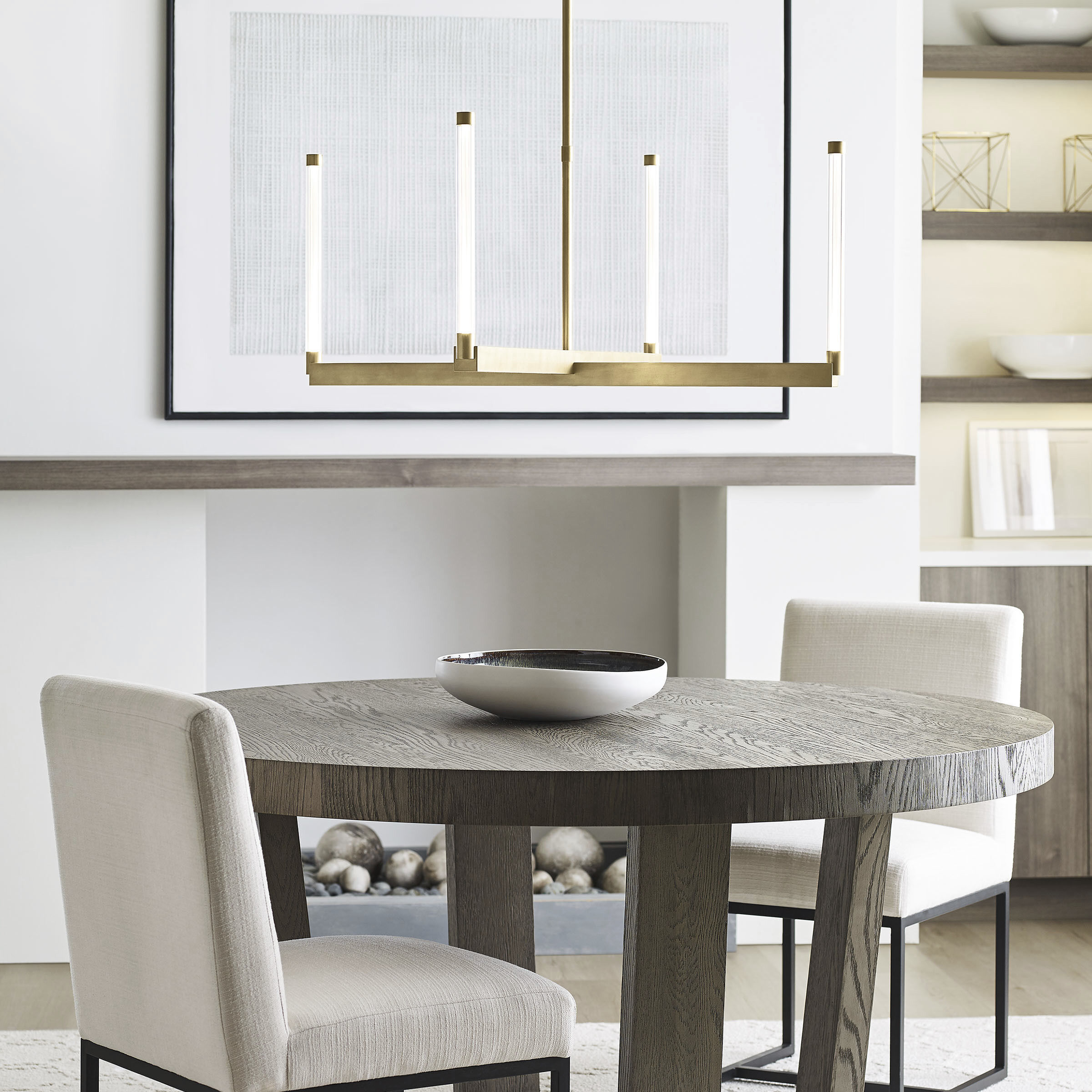 Kelly Wearstler Phobos LED 36 inch Natural Brass Chandelier Ceiling Light in 120V, Integrated LED