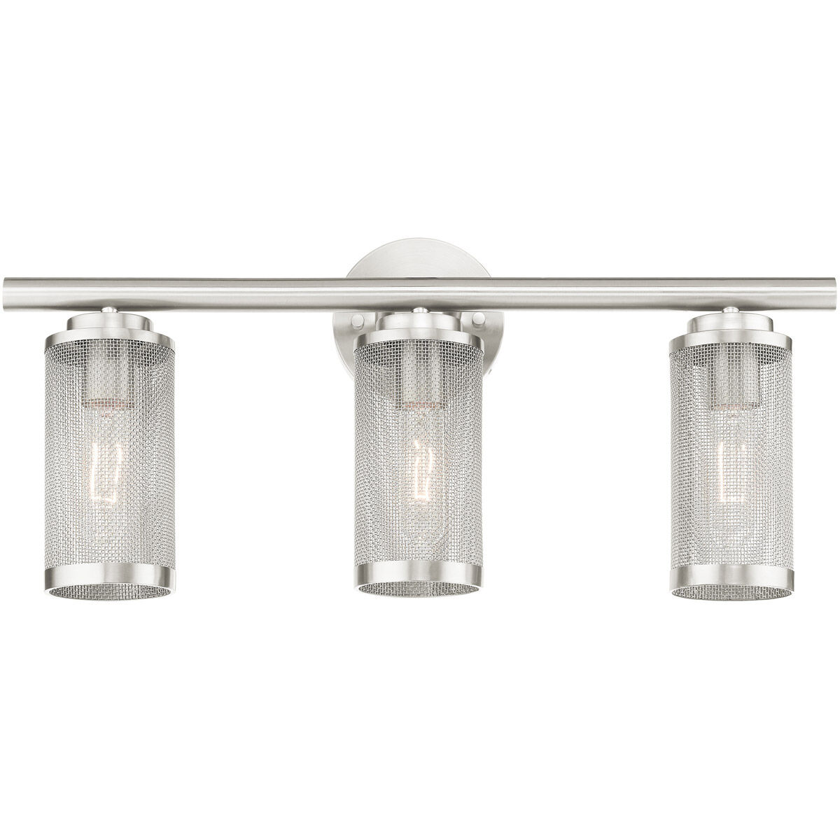 Industro 3 Light 24 inch Brushed Nickel Vanity Sconce Wall Light